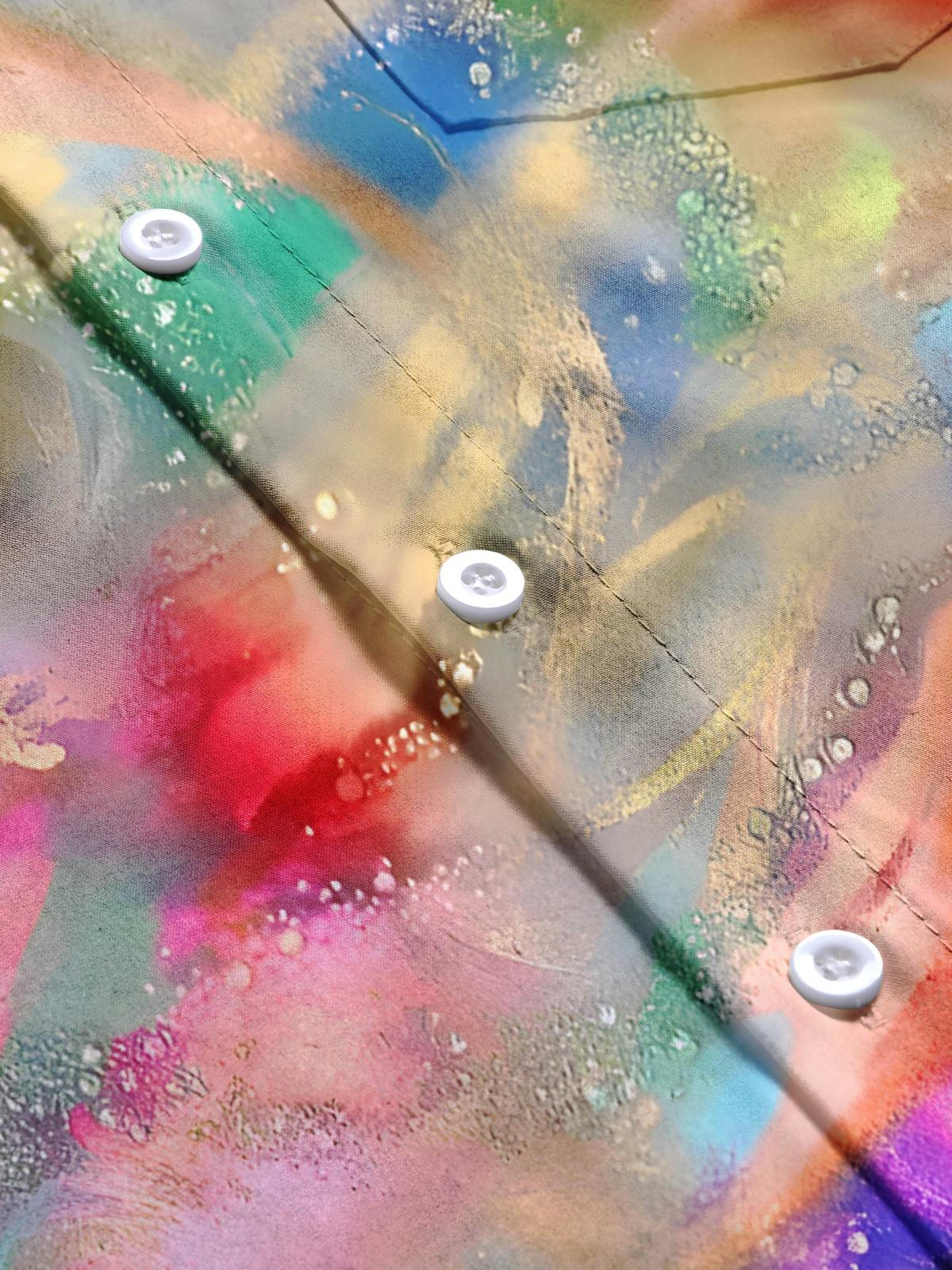 Abstract Men's Pocket Short Sleeve Shirts