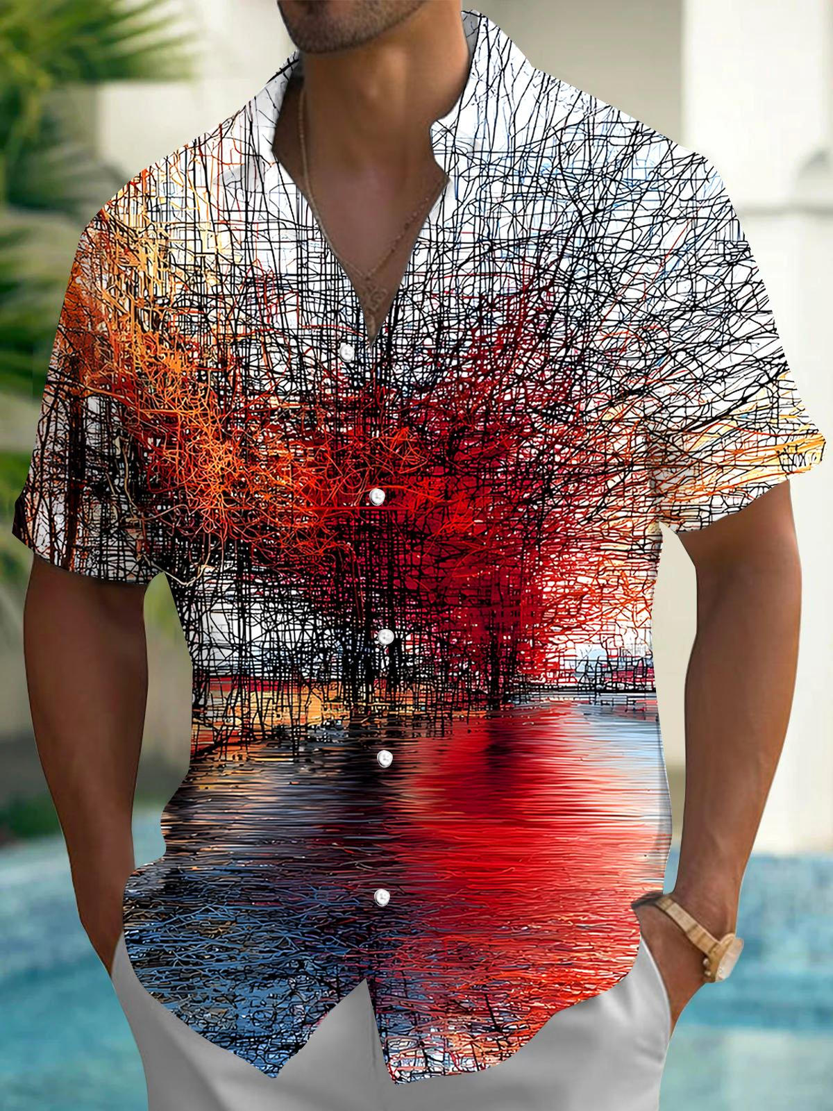 Forest Men's Pocket Short Sleeve Shirts