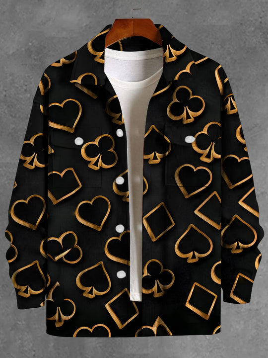 men's casual jacket shirt front view