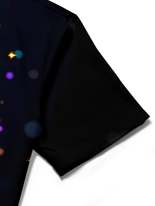 men's Christmas shirt close-up short sleeve