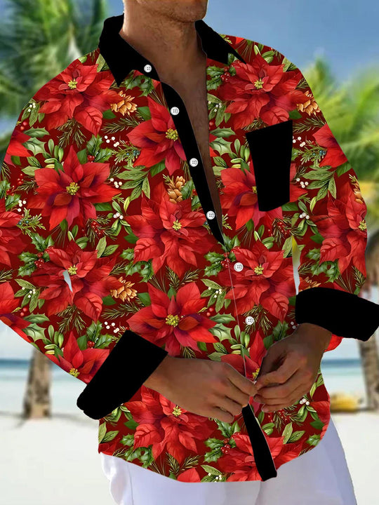 men's Christmas shirt front view holiday party