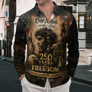 men's button up shirt Independence Day view 12
