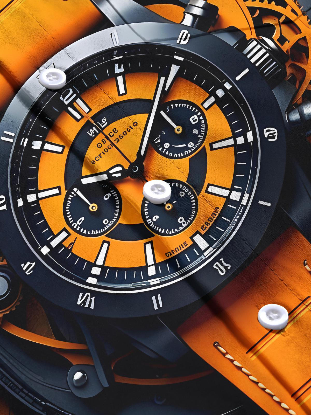 Watch Gear Wheel Men's Pocket Short Sleeve Shirts