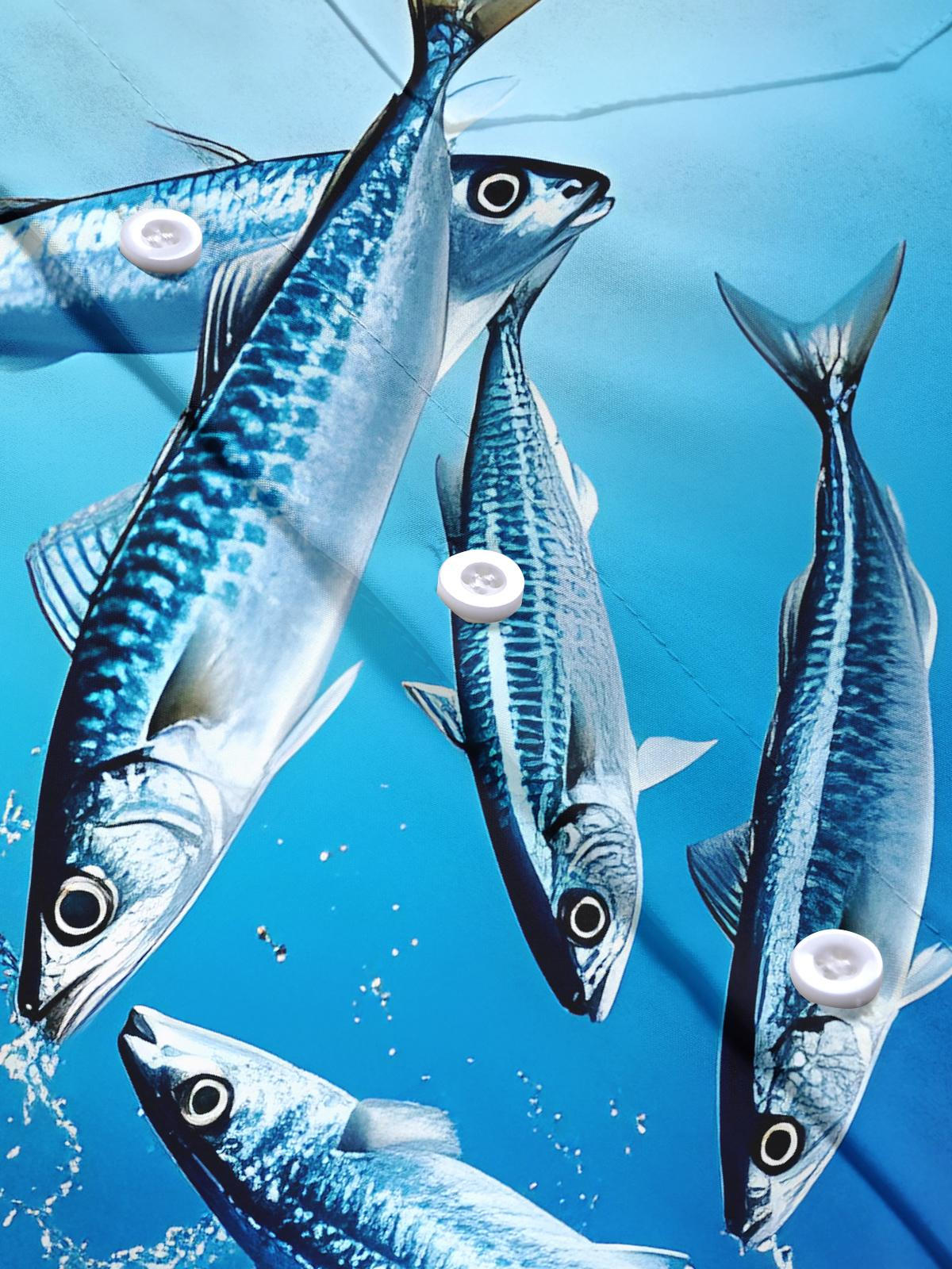 Fish Men's Pocket Short Sleeve Shirts