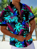 Coconut Tree Men's Pocket Short Sleeve Shirts