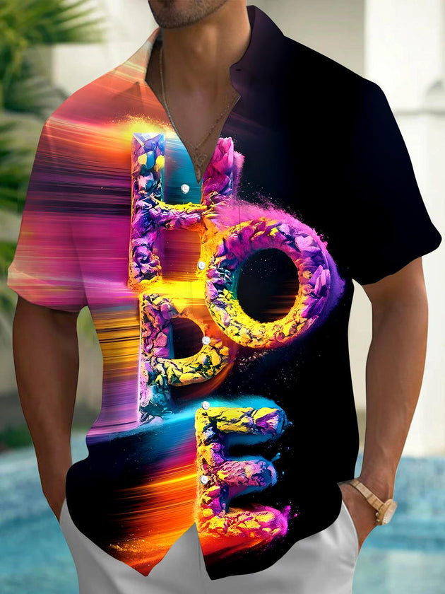 men's tie dye shirt front view
