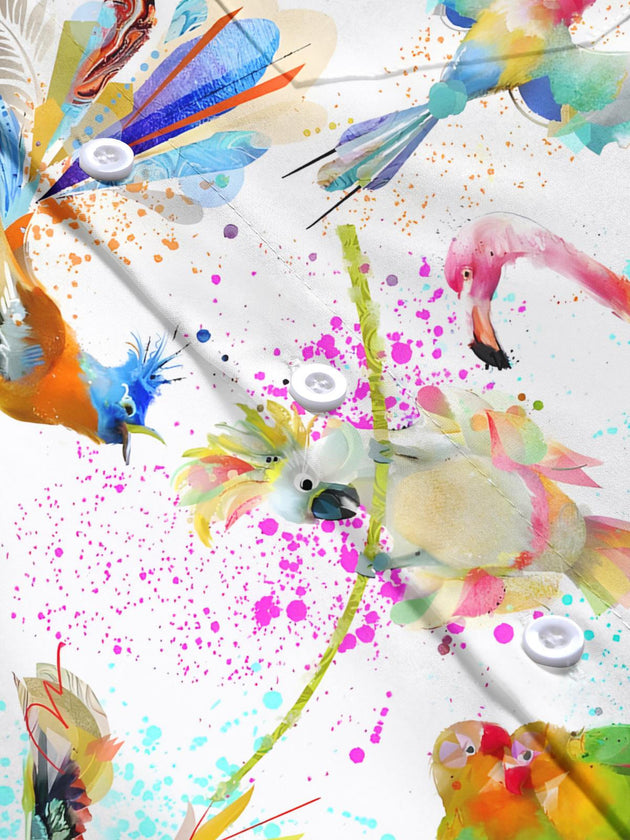 men's Hawaiian shirt close-up short sleeve