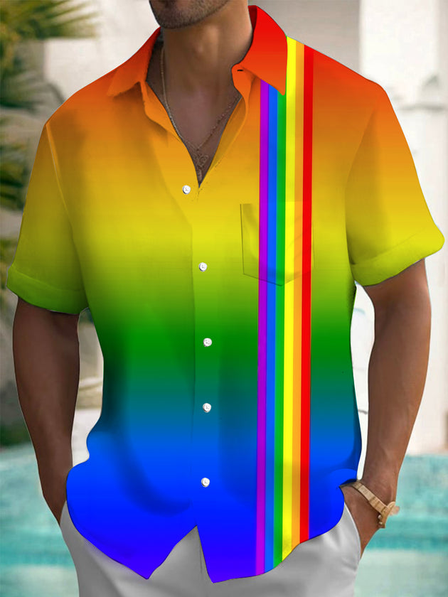 men's gradient print shirt front view