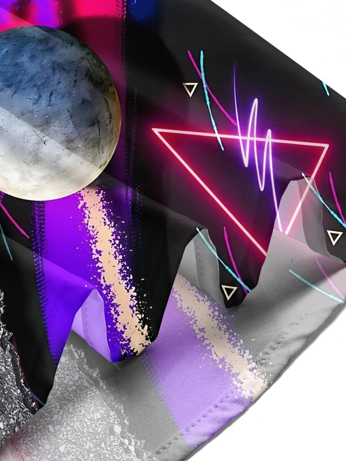 Geometric Print Men's Pocket Short Sleeve Shirts