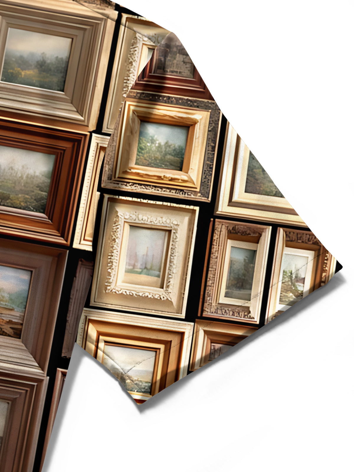 Vintage Album Print Men's Pocket Short Sleeve Shirts