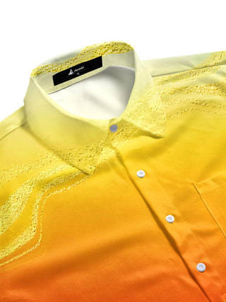 men's tie-dye shirt side view