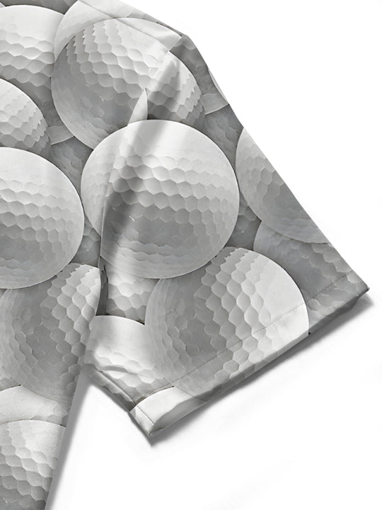 Golf Print Men's Pocket Short Sleeve Shirts