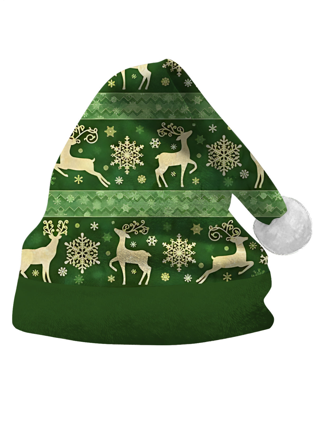 Elk Print Men's Print Christmas Hat