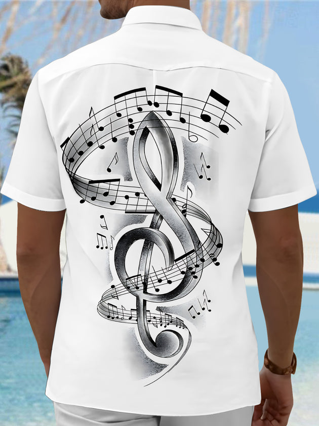 men's band shirt back view