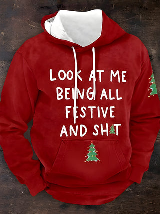 men's holiday shirt back view