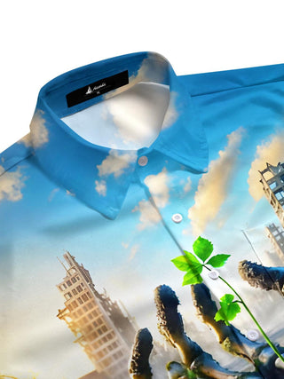 men's short sleeve shirt side view