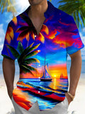 Hawaiian Beach Men's Pocket Short Sleeve Shirts