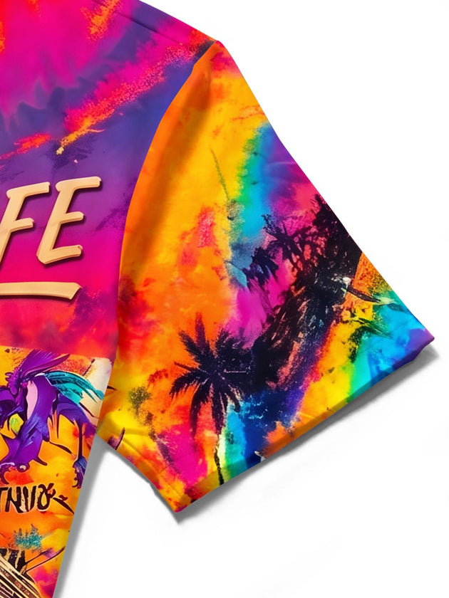 men's Hawaiian shirt close-up short sleeve