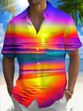 Sunset Beach Men's Pocket Short Sleeve Shirts