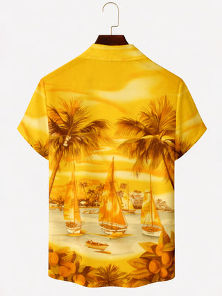 men's camp collar shirt back view