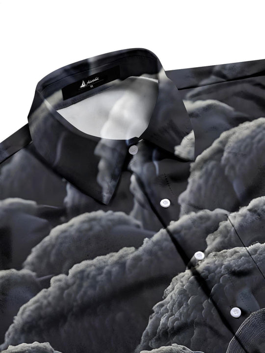 men's zebra print shirt side view