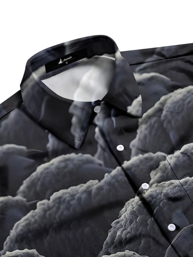 men's zebra print shirt side view