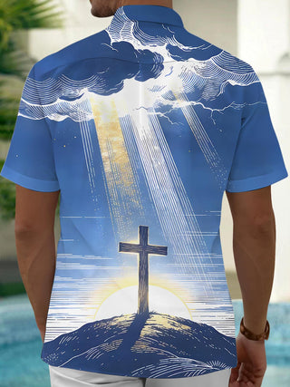 men's pocket shirt back view