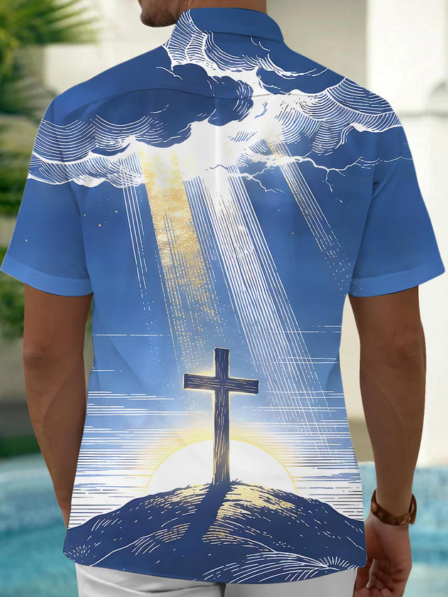 men's pocket shirt back view