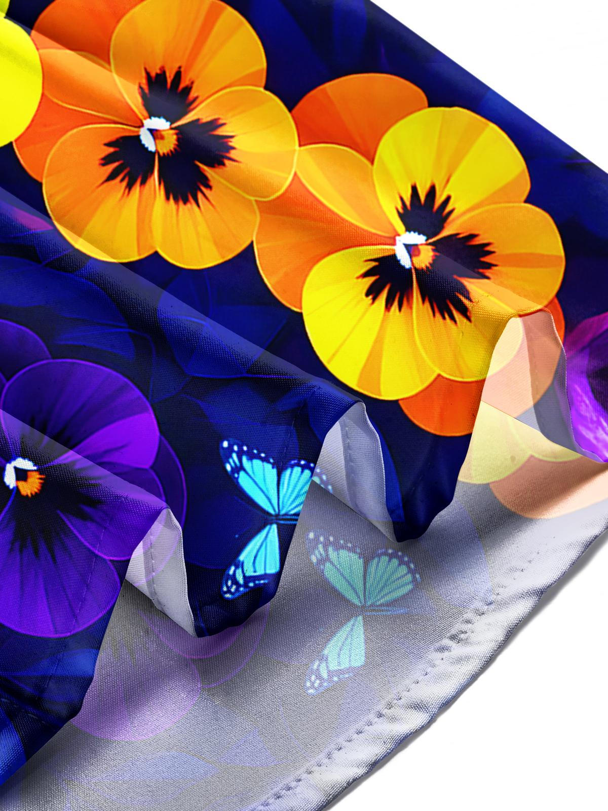 Floral Men's Pocket Short Sleeve Shirts