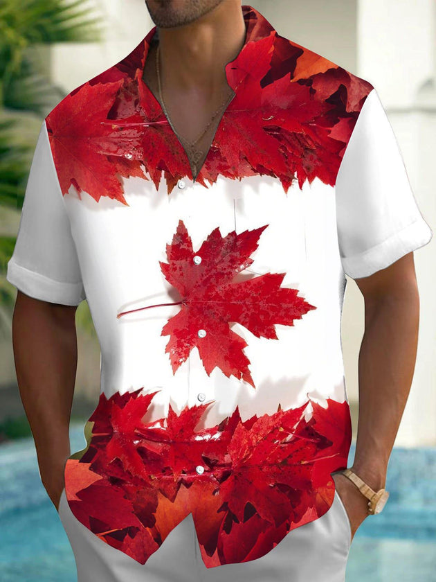 men's map print shirt front view