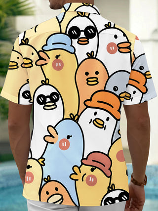 Men's Duck short sleeve pocket shirt back view