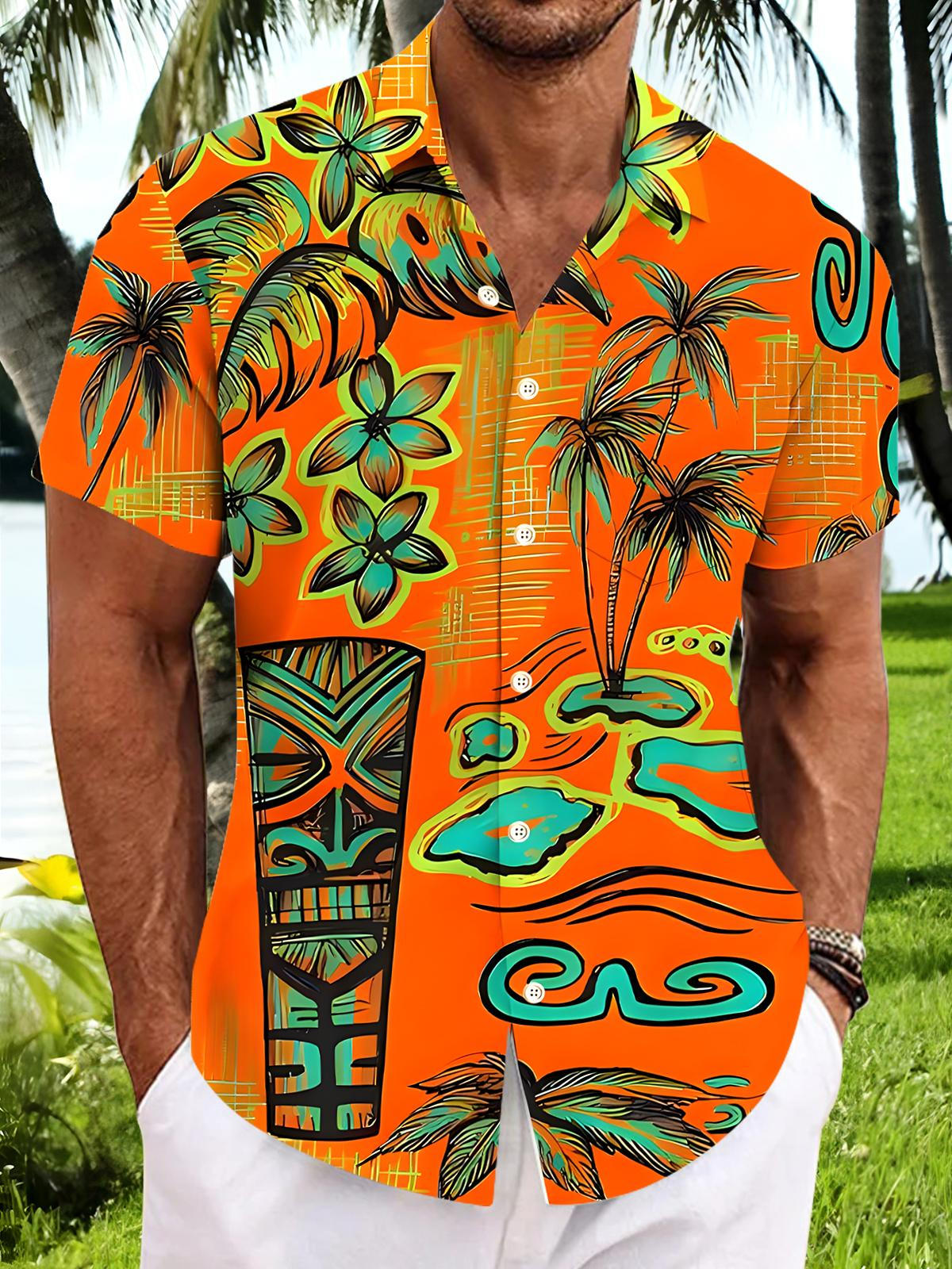 Hawaiian Men's Pocket Short Sleeve Shirts