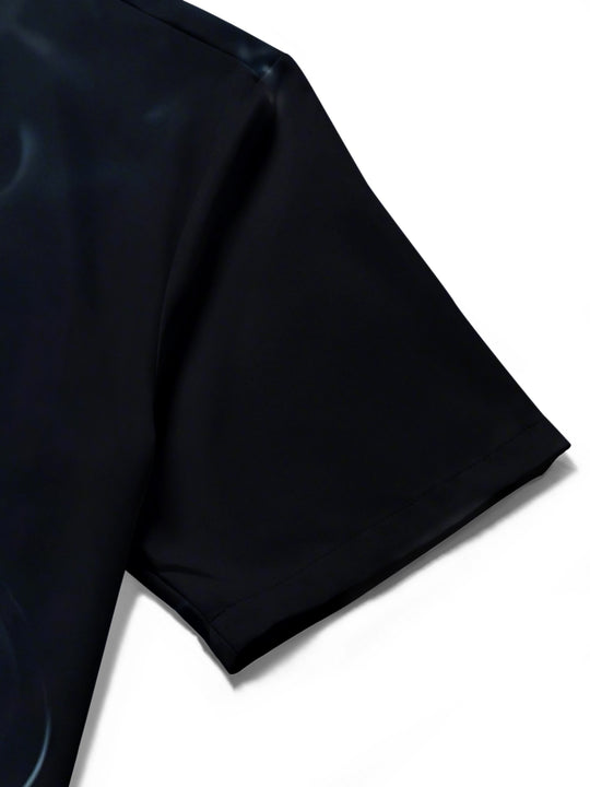 men's printed shirt close-up short sleeve