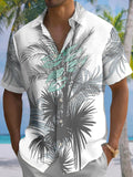 Coconut Tree Men's Pocket Short Sleeve Shirts