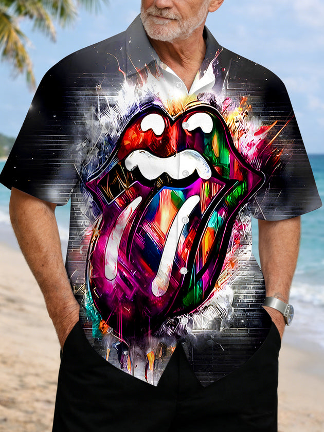 men's tie dye shirt front view
