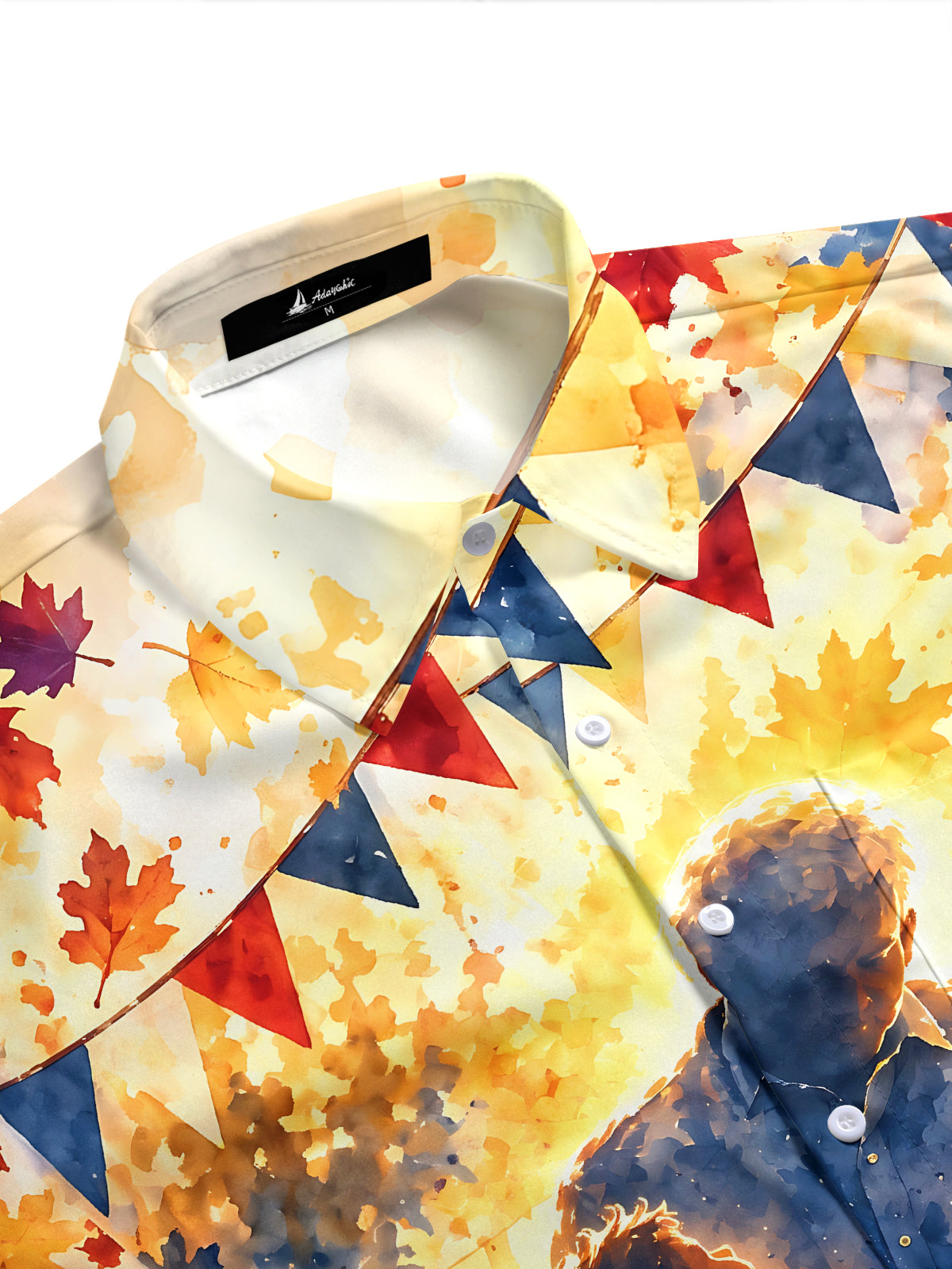 Adaychic Men's Veterans Day Veteran Hug Grandchildren Print Short Sleeve Shirt with Chest Pocket