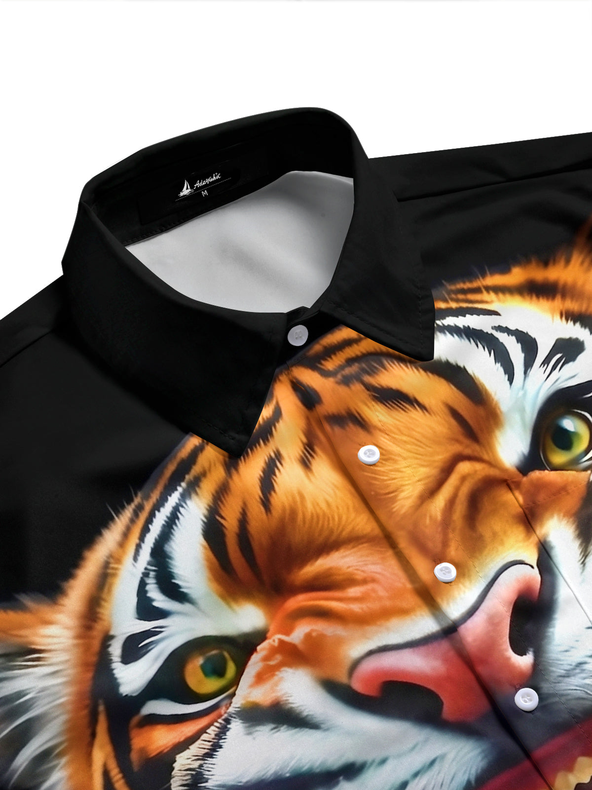 Adaychic Men's Graphic Pattern Print Short Sleeve Shirt with Chest Pocket