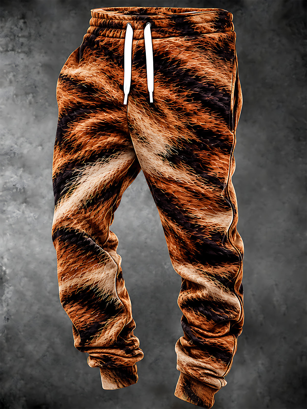 Adaychic Men's Printed Dog Hair Pattern Pants