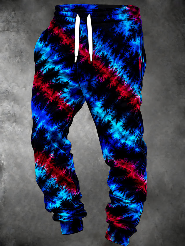 Adaychic Men's Tie Dye Abstract Tie Dye Pattern Pants