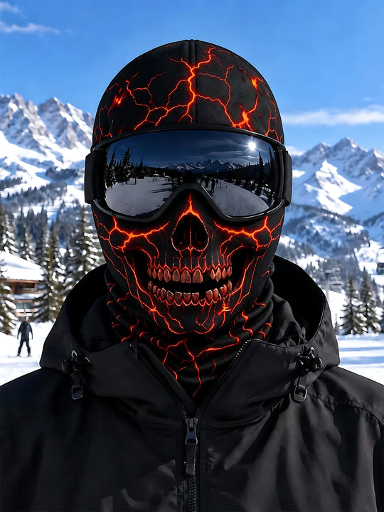 Adaychic Lava Cracked Skull Ski Mask
