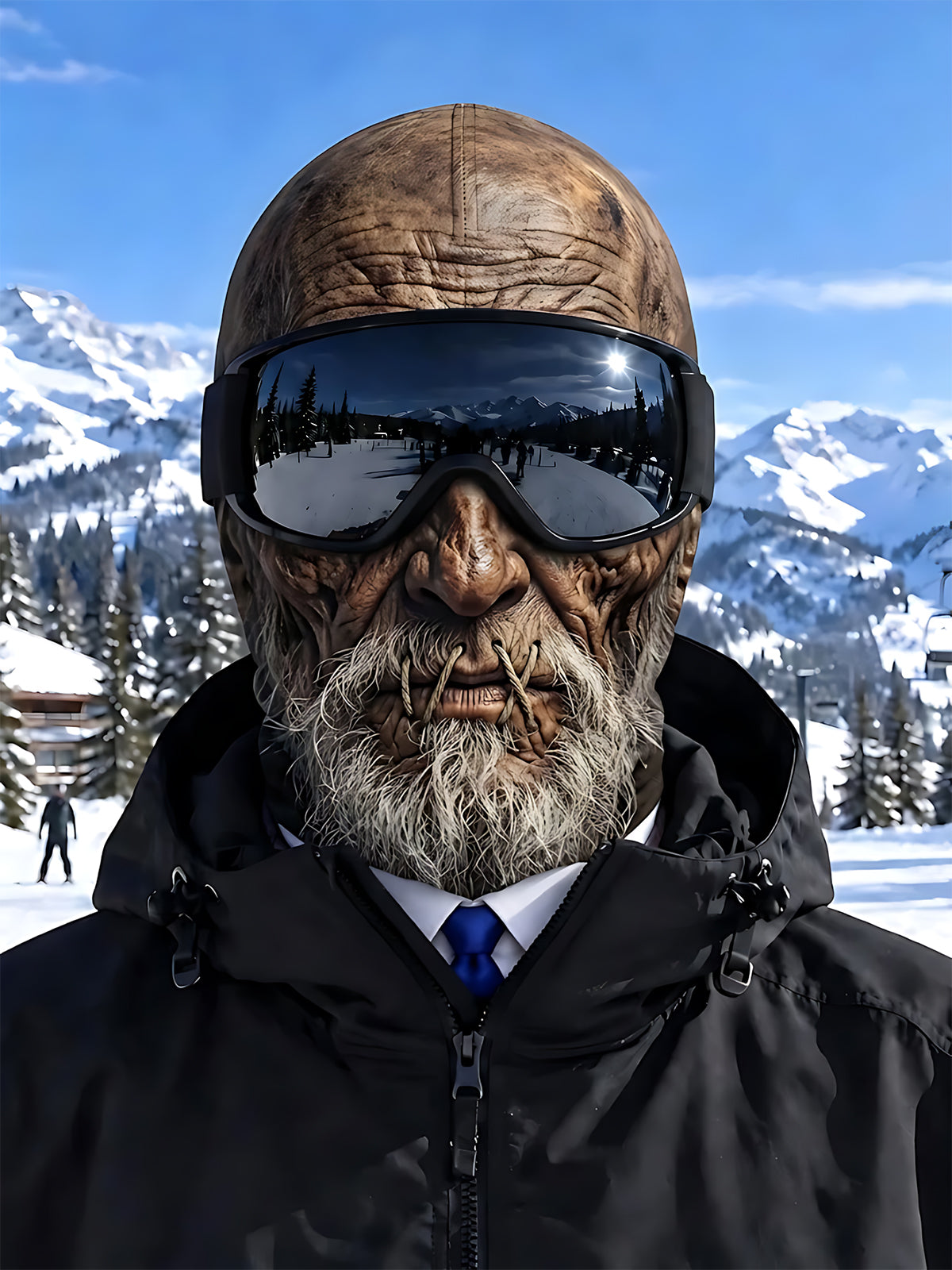 Adaychic Funny Old Man Ski Mask
