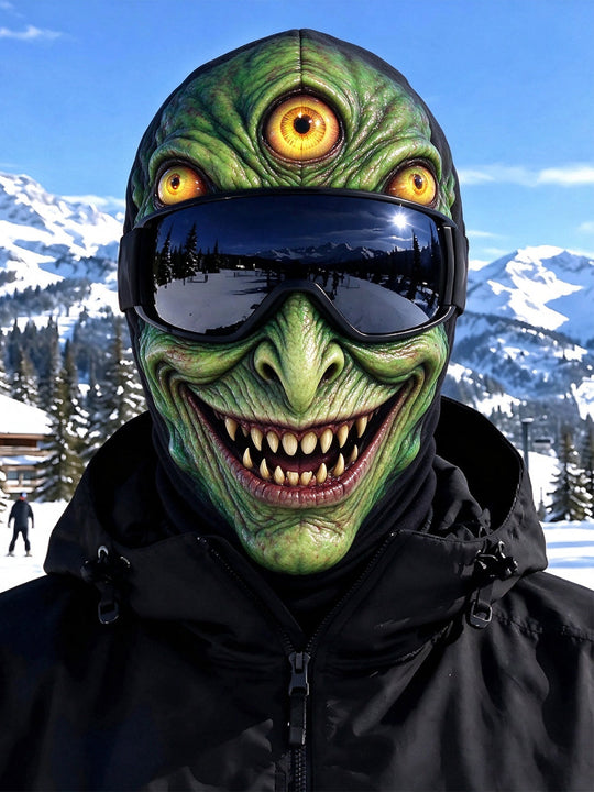 Adaychic Three-Eyed Alien Monster Ski Mask