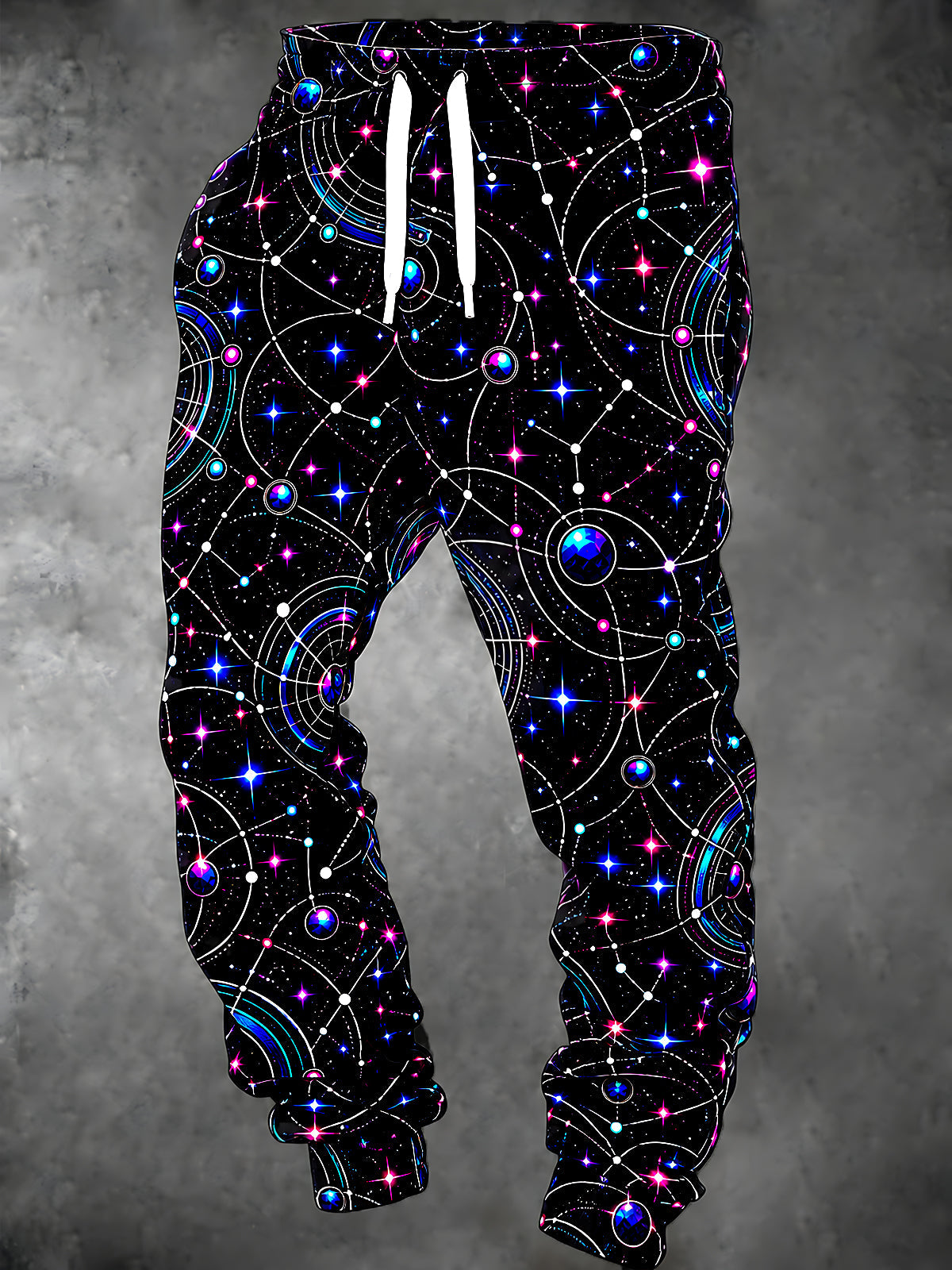 Adaychic Men's Geometric Constellation Stars And Planets Print Pants