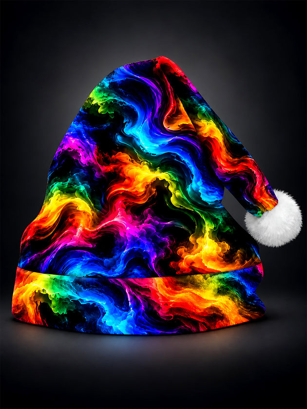 Adaychic Men's Tie Dye Christmas Abstract Neon Tie Dye Pattern Hat