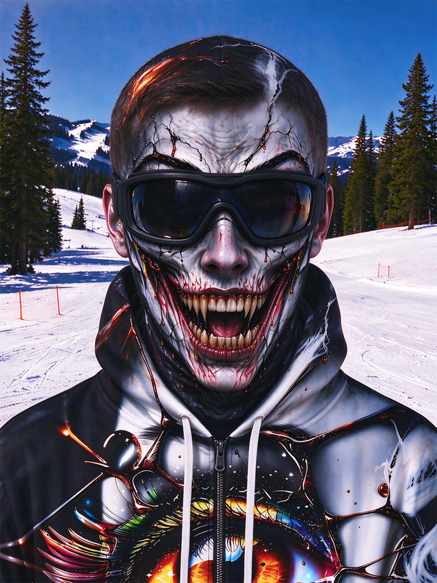 Adaychic Funny Joker Horror Ski Mask