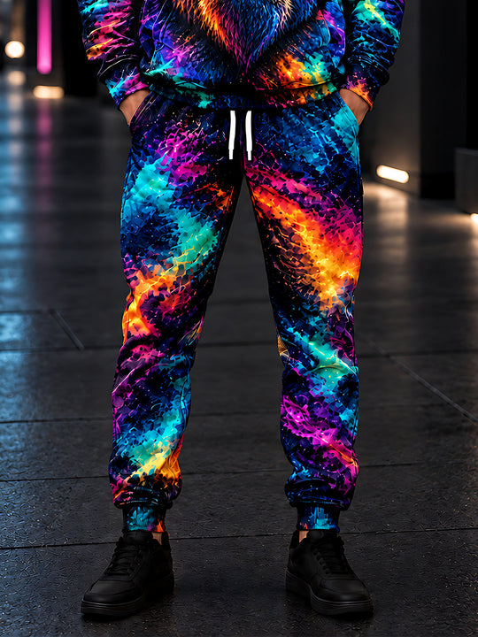 Adaychic Men's Tie Dye Abstract Colorful Galaxy Print Pants