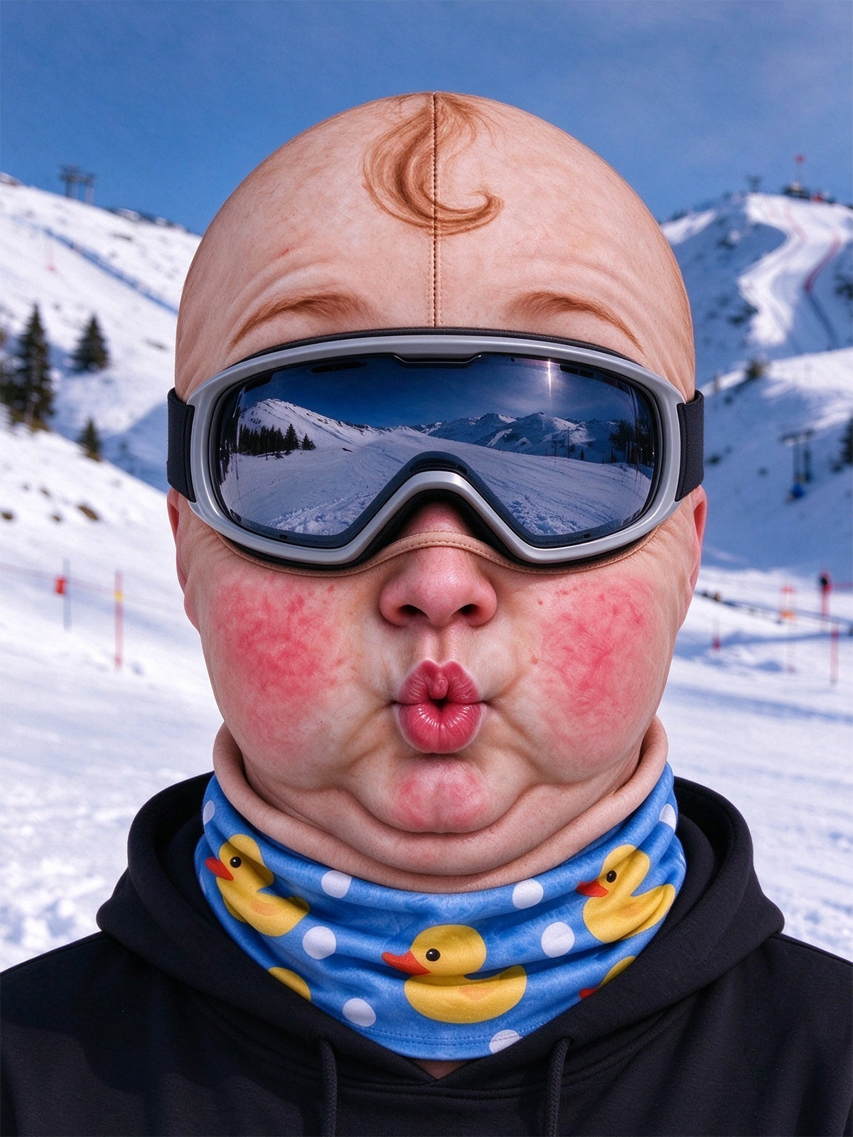 Adaychic Funny Baby Face Ski Mask