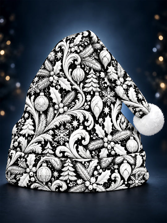 Adaychic Men's Graphic Christmas Ornaments And Pine Trees Print Hat