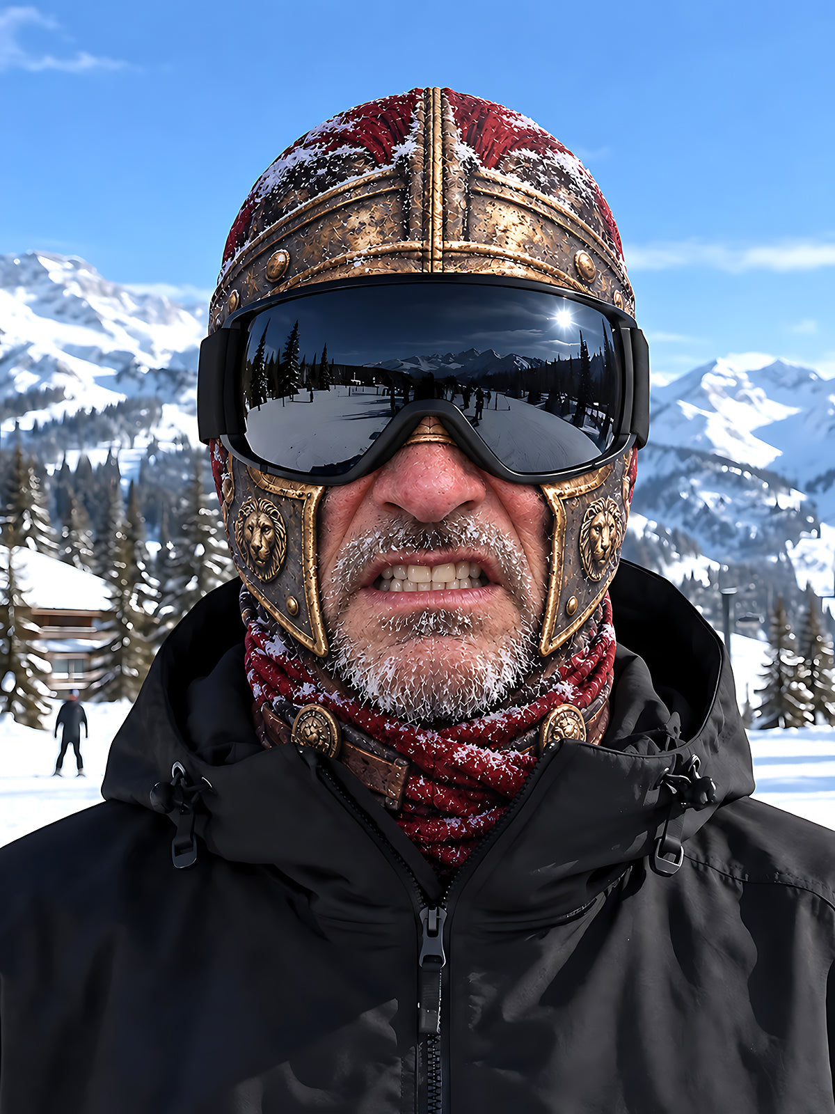Adaychic Funny Face Ski Mask