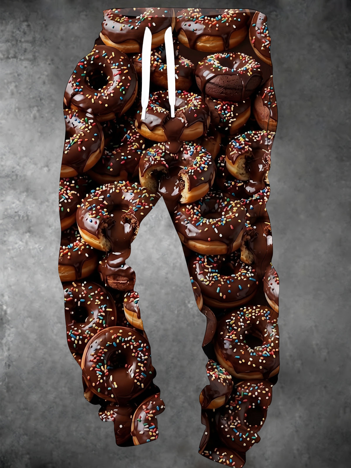 Adaychic Men's Graphic Chocolate Doughnuts With Sprinkles Print Pants